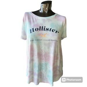 •Hollister Women's Tie-Dye Logo Tee Size Small